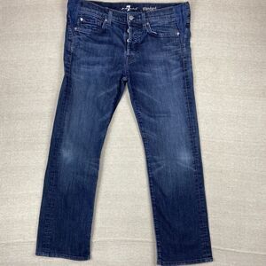 7 For All Mankind Jeans Women's 33 Standard Dark Wash 4 Buttons